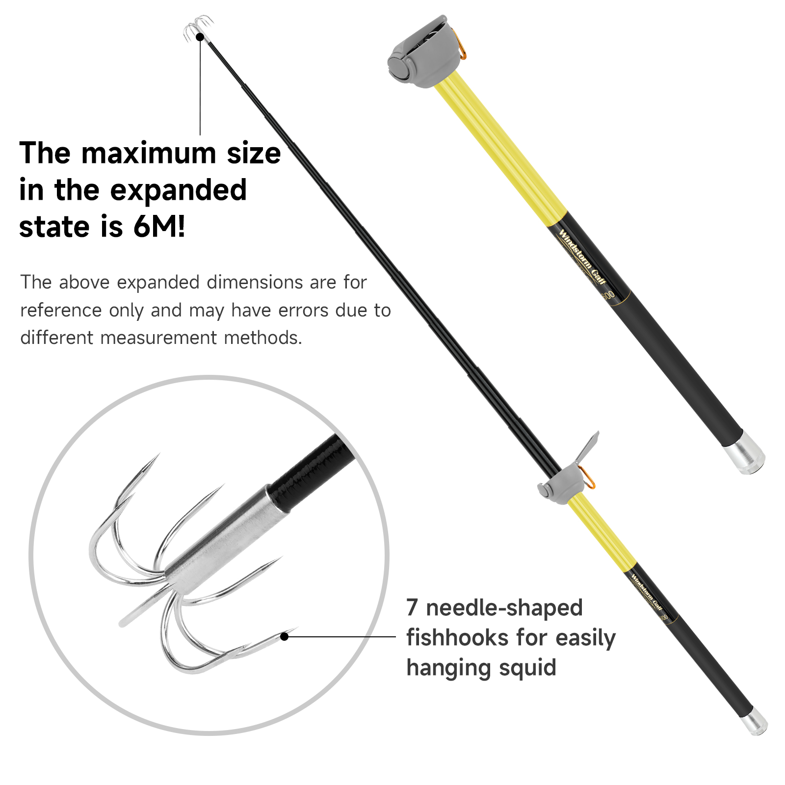 SANLIKE 6M Teleskopik Kalamar  - Fishing Rod Carbon Fiber incelemesi ve fiyatı